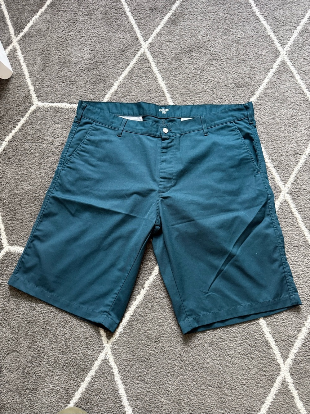 Carhartt WIP Men's Teal Presenter Shorts